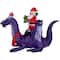 Airblown® 8ft. Christmas Animated Inflatable Santa Riding Dragon
